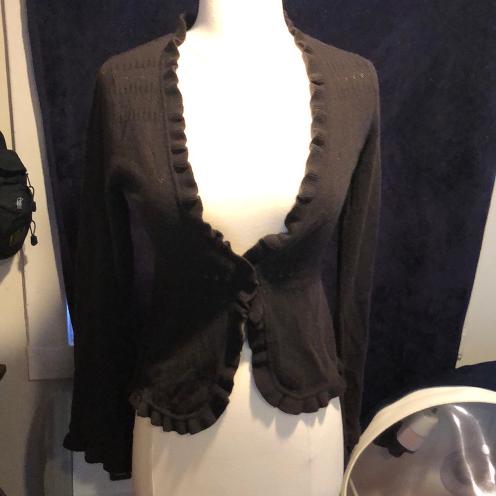 Nanette Lenore brown cashmere sweater